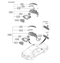 Diagram for Hyundai Mirror Cover - 87616-L0010