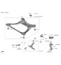 Diagram for Hyundai Sonata Control Arm Bushing - 54551-L1000