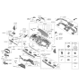 Diagram for 2020 Hyundai Sonata Steering Column Cover - 84852-L0000-YTH