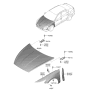 Diagram for 2020 Hyundai Sonata Hood Hinge - 66920-L0000