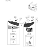 Diagram for 2022 Hyundai Kona Back Up Light - 92401-J9510