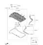 Diagram for Hyundai Santa Fe Hybrid Valve Cover Gasket - 22441-2M810