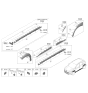 Diagram for 2023 Hyundai Kona Mud Flaps - 86831-J9NA0