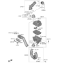 Diagram for Hyundai Sonata Hybrid Mass Air Flow Sensor - 28164-2J600