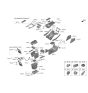 Diagram for 2023 Hyundai Palisade Center Console Base - 84611-S8AA0-NNB
