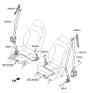 Diagram for 2015 Hyundai Tucson Seat Belt - 88810-4W500-9P