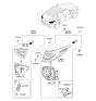 Diagram for 2016 Hyundai Tucson Light Socket - 92490-2S500