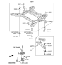 Diagram for 2015 Hyundai Tucson Front Cross-Member - 62405-4W000