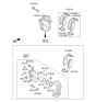 Diagram for 2017 Hyundai Tucson Brake Pad Set - 58101-4WA10