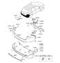 Diagram for 2015 Hyundai Tucson Bumper - 86611-2S001