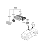 Diagram for 2021 Hyundai Kona Electric Car Mirror - 87610-J9130-SU8