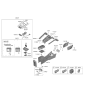 Diagram for Hyundai Kona Electric Center Console Base - 84611-K4000-TRY
