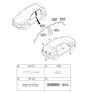 Diagram for Hyundai Kona Electric Emblem - 86312-K4000