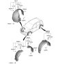 Diagram for 2020 Hyundai Kona Electric Wheelhouse - 86812-K4000