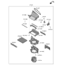 Diagram for 2022 Hyundai Kona Electric Cabin Air Filter - 97133-K4000