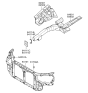 Diagram for 2007 Hyundai Sonata Radiator Support - 64101-0A500