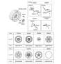 Diagram for 1996 Hyundai Tiburon Lug Nuts - 52950-24000