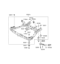 Diagram for 2009 Hyundai Sonata Front Cross-Member - 62405-3K500