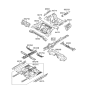 Diagram for 2008 Hyundai Sonata Front Cross-Member - 65610-3K100