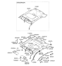 Diagram for 2007 Hyundai Sonata Sun Visor - 85202-0A850-X6