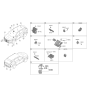 Diagram for 2023 Hyundai Tucson Parking Assist Distance Sensor - 99110-N9100