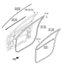 Diagram for Hyundai Elantra GT Door Moldings - 82220-G3010