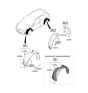 Diagram for Hyundai Elantra GT Wheelhouse - 86812-G3000