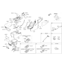 Diagram for 2017 Hyundai Santa Fe Sport Center Console Base - 84621-4Z100-UNB