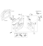 Diagram for Hyundai Santa Fe Sport Power Window Switch - 93570-4Z306-UU5