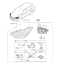 Diagram for 2018 Hyundai Santa Fe Sport Headlight - 92102-4Z500