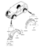 Diagram for 2018 Hyundai Santa Fe Sport Wheelhouse - 86812-4Z500