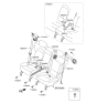 Diagram for 2017 Hyundai Santa Fe Sport Seat Belt - 89810-4Z500-RYN