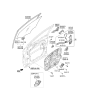 Diagram for 2017 Hyundai Santa Fe Sport Window Run - 82530-4Z000