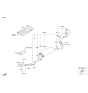 Diagram for Hyundai Santa Fe Muffler Hanger Straps - 28658-2W000