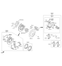 Diagram for Hyundai Santa Fe Sport Brake Caliper Bracket - 58210-4Z700