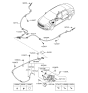 Diagram for 2019 Hyundai Sonata Parking Brake Cable - 59760-C1000