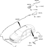 Diagram for 2017 Hyundai Sonata Hybrid Antenna - 96210-C2050-EB