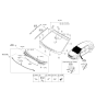 Diagram for Hyundai Sonata Hybrid Weather Strip - 86430-C1000