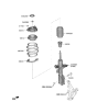 Diagram for 2022 Hyundai Elantra Strut Bearing - 54612-AA000