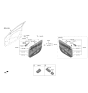 Diagram for 2021 Hyundai Elantra Mirror Switch - 93530-AA000-YFR