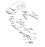 Diagram for Hyundai Genesis Electrified GV70 Windshield Wiper - 98361-AA000