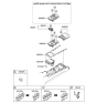 Diagram for Hyundai Equus Cup Holder - 84670-3N150-W2R