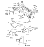 Diagram for 2013 Hyundai Equus Rear Crossmember - 55405-3N150