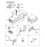 Diagram for Hyundai Equus Parking Assist Distance Sensor - 95720-3M000-GOD