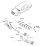 Diagram for 2013 Hyundai Equus Wiper Blade - 98350-3N000