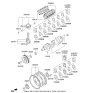 Diagram for 2009 Hyundai Genesis Crankshaft - 601K6-3FU00