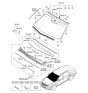 Diagram for Hyundai Equus Windshield - 86110-3N010