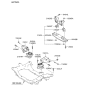 Diagram for Hyundai Equus Engine Mount Torque Strut - 21812-3N900