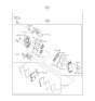 Diagram for Hyundai Equus Brake Caliper - 58180-3NA01