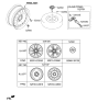 Diagram for Hyundai Sonata Hybrid Wheel Cover - 52960-D3100